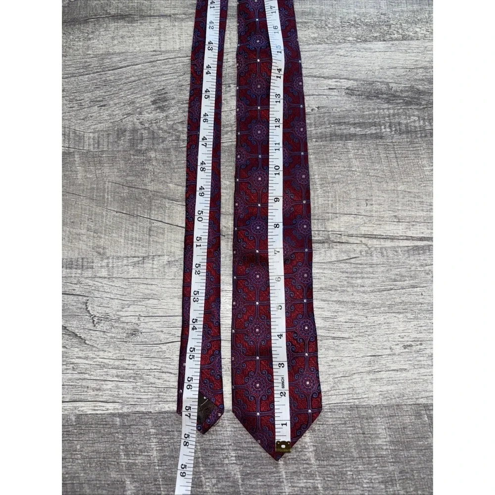 Santorelli Geometric Jacquard Silk Tie
